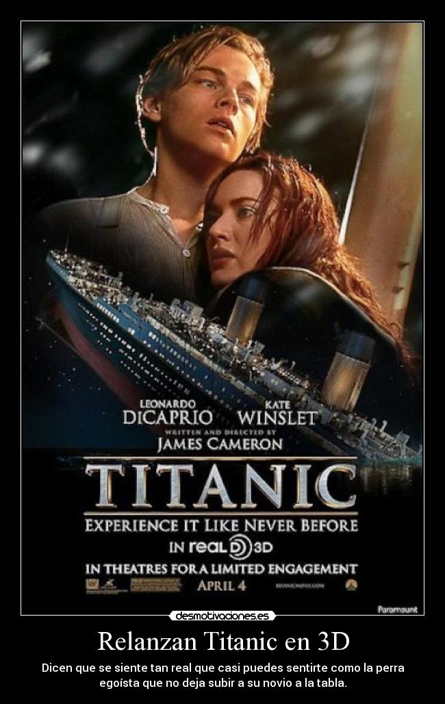 Relanzan Titanic en 3D -