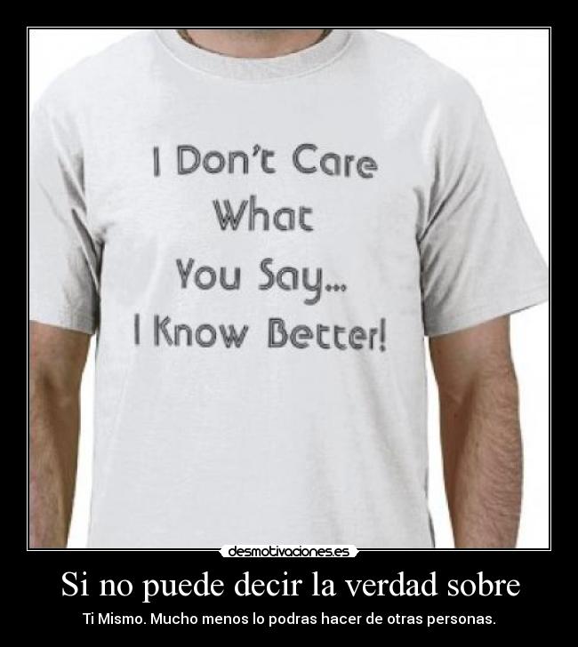 Si no puede decir la verdad sobre - 