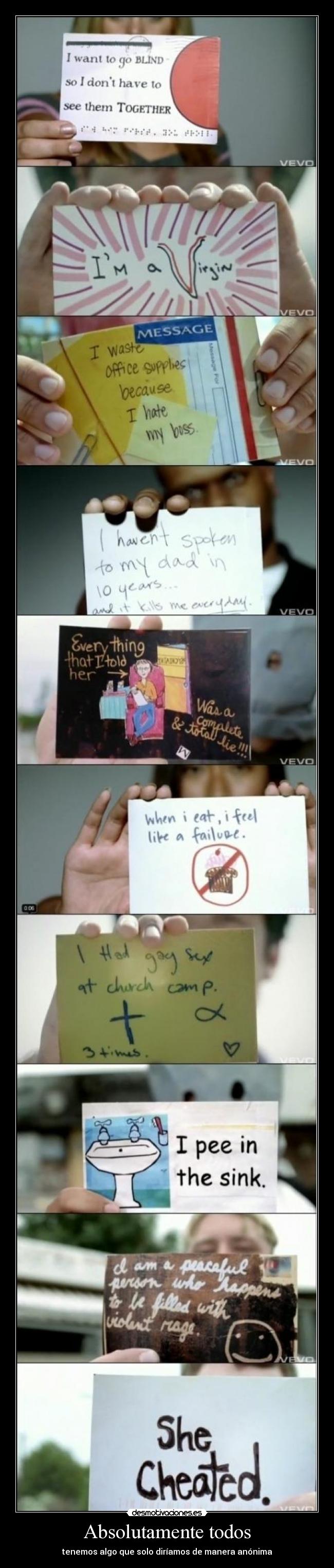 carteles anonimamente secretos desmotivaciones