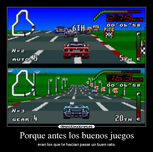 Porque antes los buenos juegos -