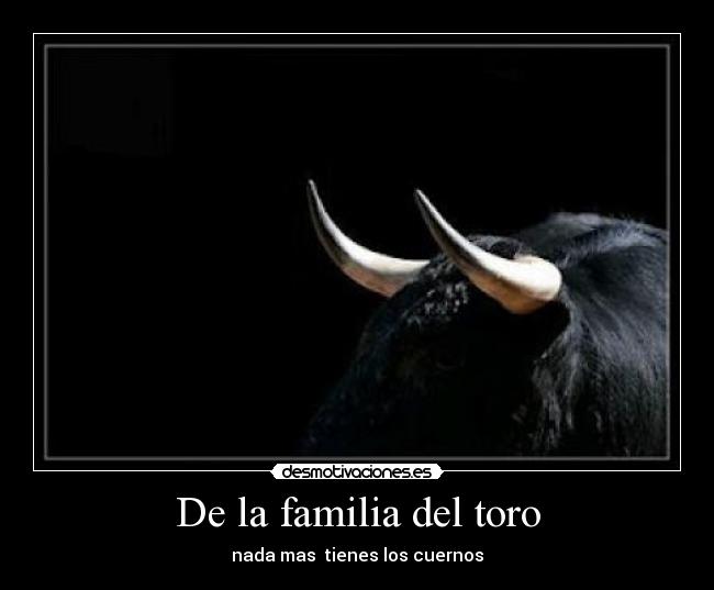 De la familia del toro -
