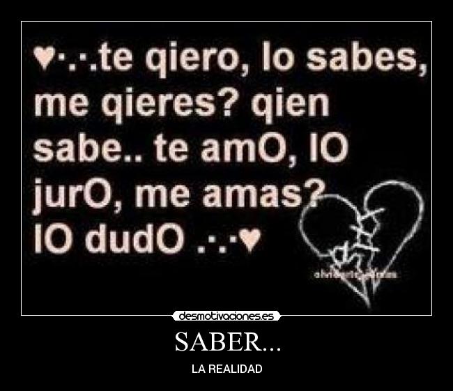 SABER... - LA REALIDAD