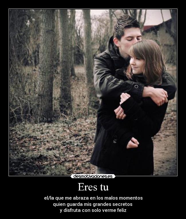 carteles abrazo pareja secretos desmotivaciones