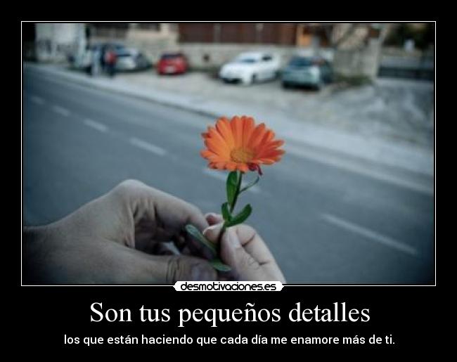 Son tus pequeños detalles -
