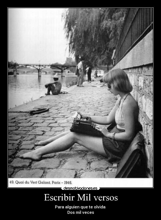 Escribir Mil versos -