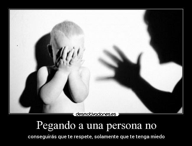 Pegando a una persona no -