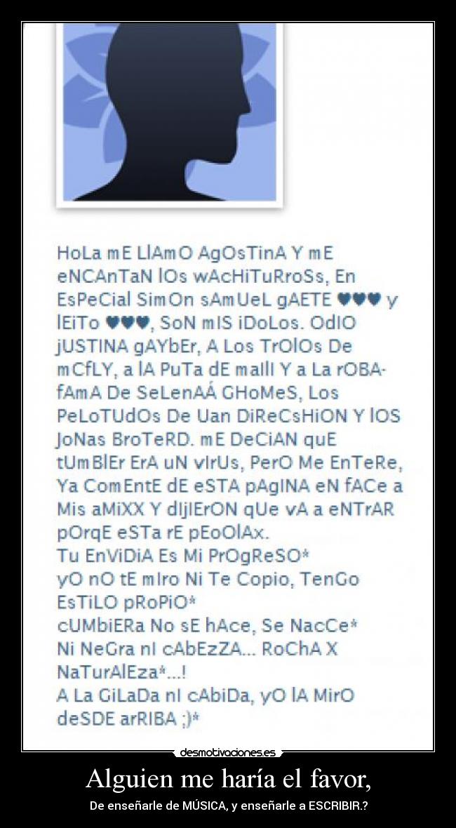 Alguien me haría el favor, - 