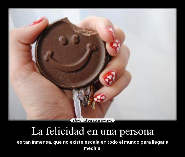 La felicidad en una persona - 