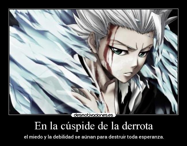 carteles bleach hitsugaya harukaze desmotivaciones