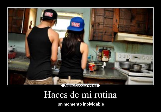 Haces de mi rutina - un momento inolvidable