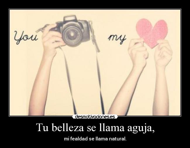 Tu belleza se llama aguja, - 