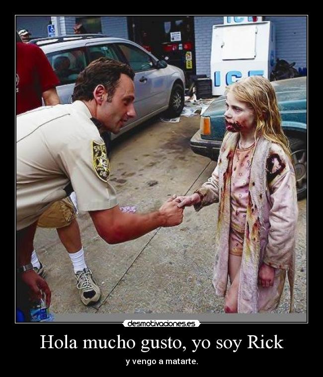 carteles rick grimes the walking dead laadb adb zombie pequena desmotivaciones