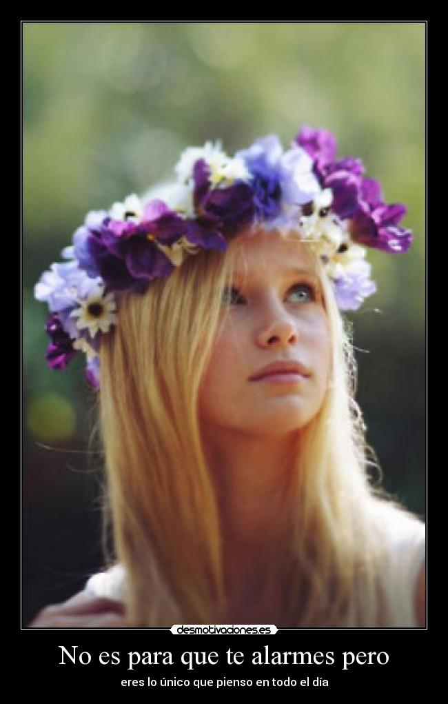 No es para que te alarmes pero -