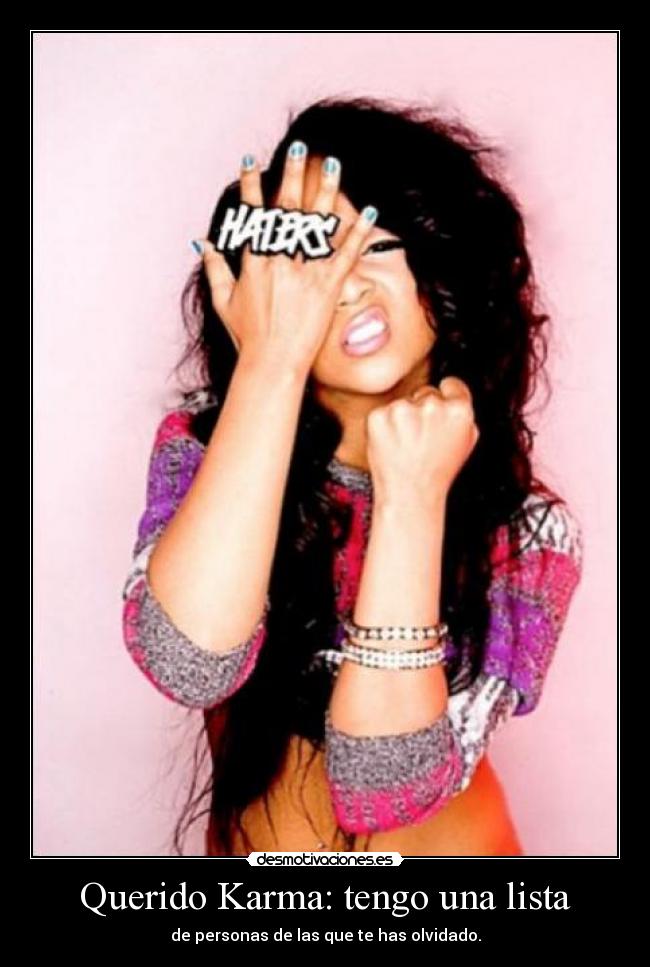 Querido Karma: tengo una lista - 
