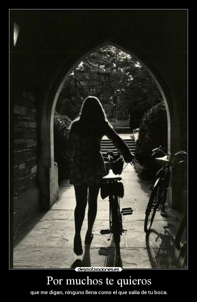 Por muchos te quieros - que me digan, ninguno llena como el que salía de tu boca.