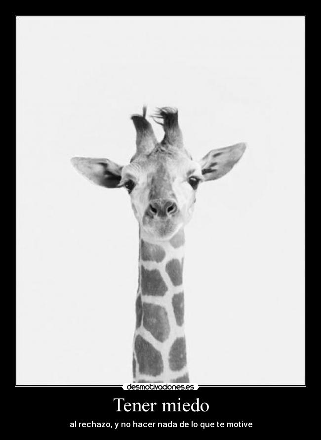 Tener miedo - 