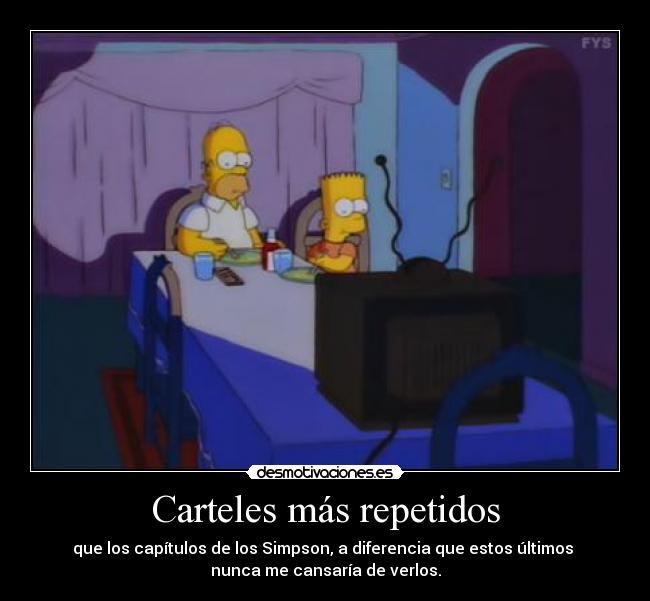 Carteles más repetidos - 