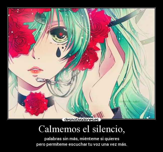 carteles silencio miku hatsune vocaloid harukaze desmotivaciones