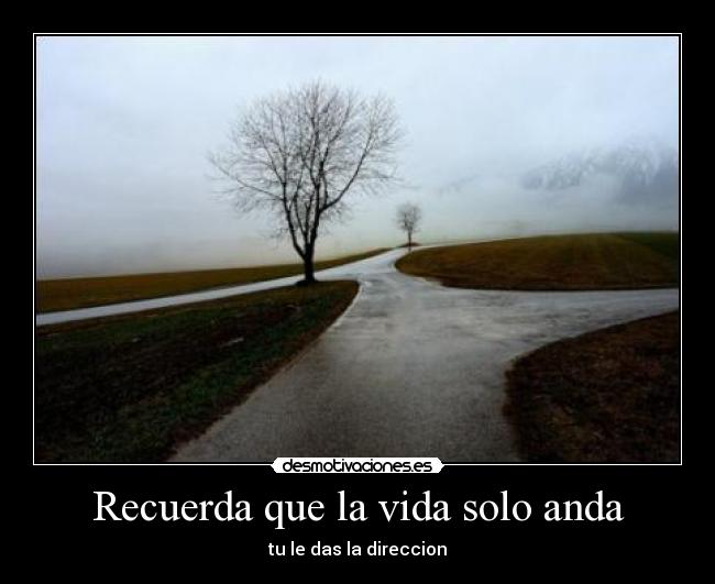 Recuerda que la vida solo anda -