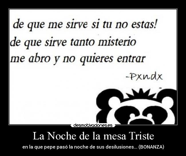 La Noche de la mesa Triste -