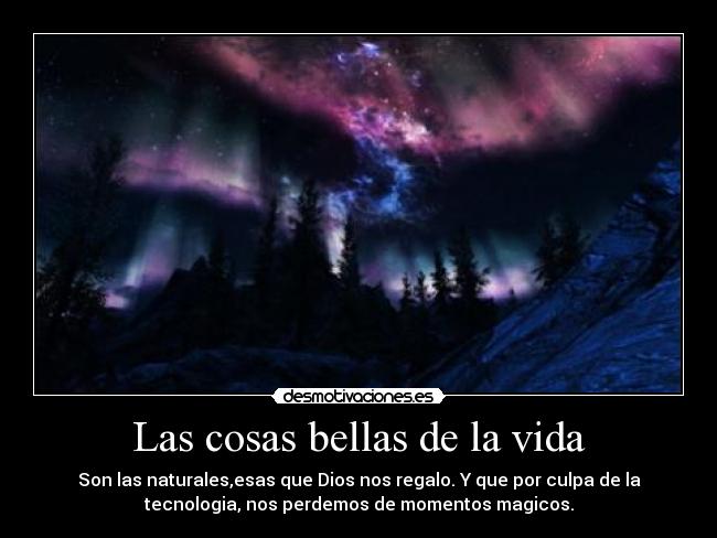 Las cosas bellas de la vida -