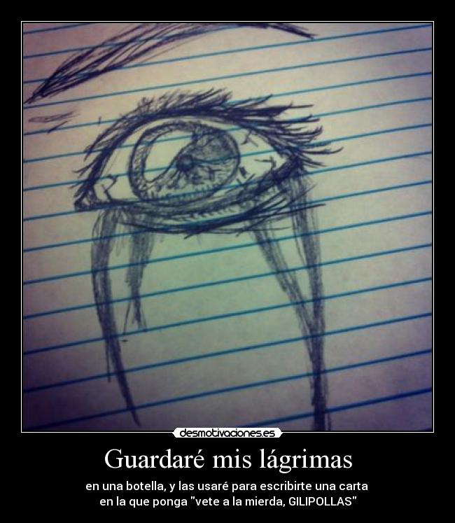 Guardaré mis lágrimas -