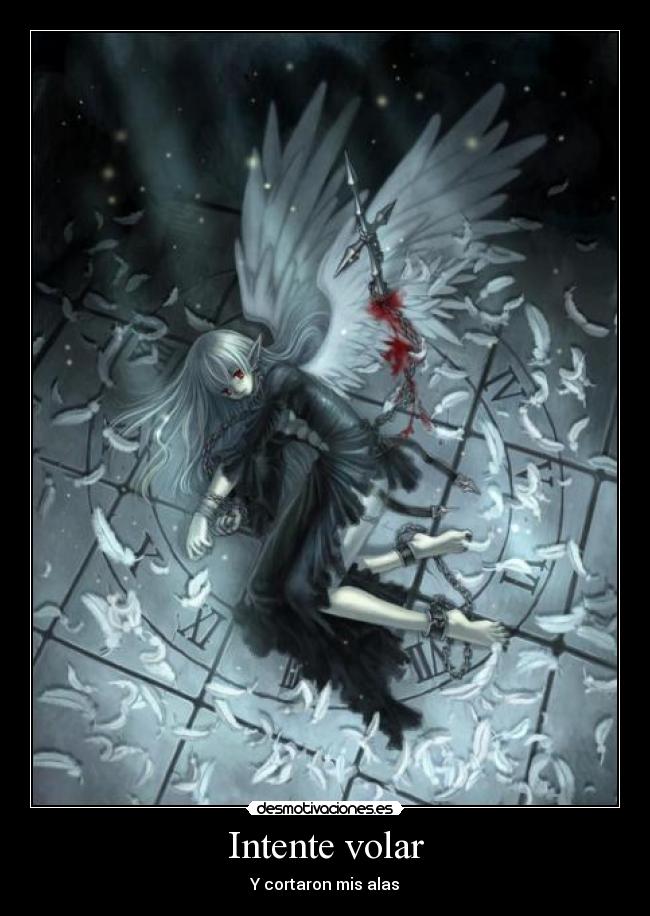 carteles angel volar alas rotas desmotivaciones