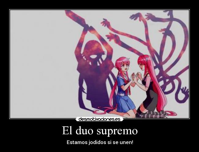 carteles anime gore yandere otaku manga gasai yuno mirai nikki elfen lied lucy desmotivaciones