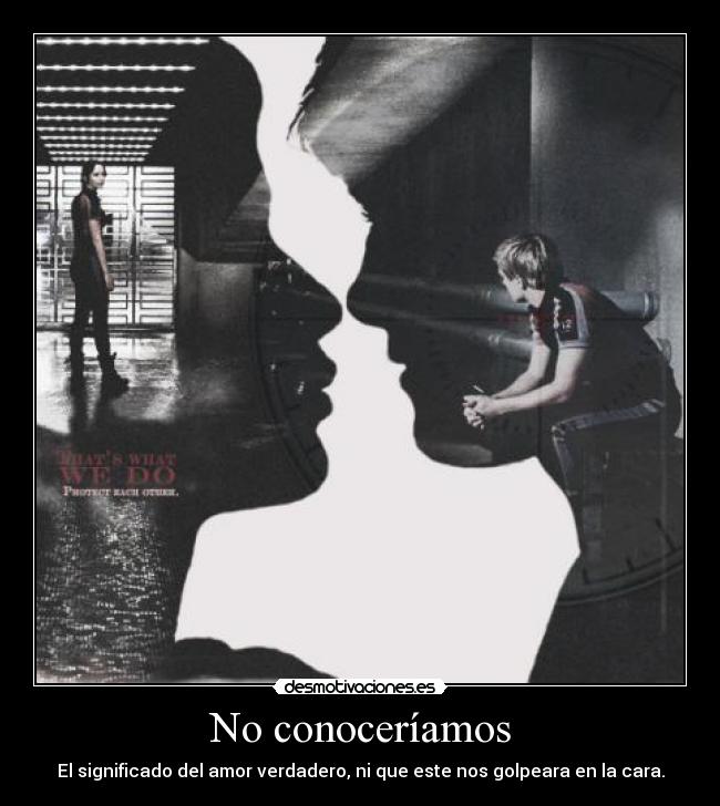 No conoceríamos - El significado del amor verdadero, ni que este nos golpeara en la cara.