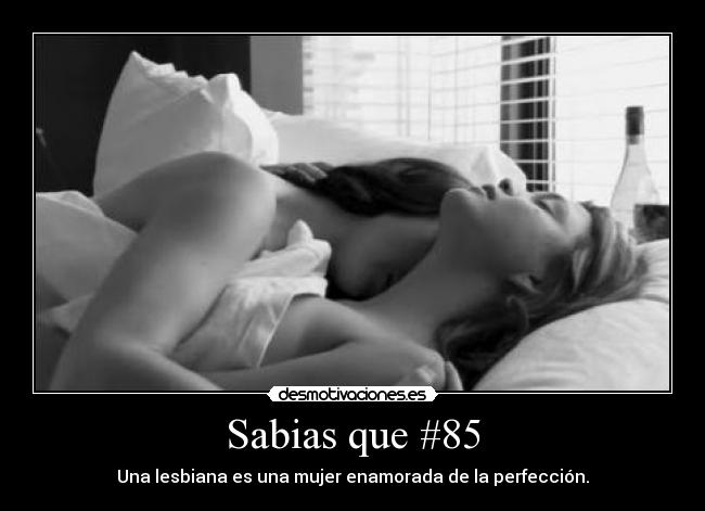 Sabias que #85 - Una lesbiana es una mujer enamorada de la perfección.