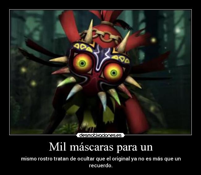 carteles thelegendofzelda majora mask link skull kid harukaze desmotivaciones