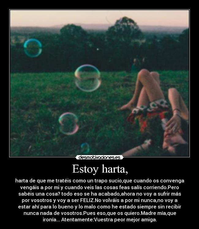 Estoy harta, - 