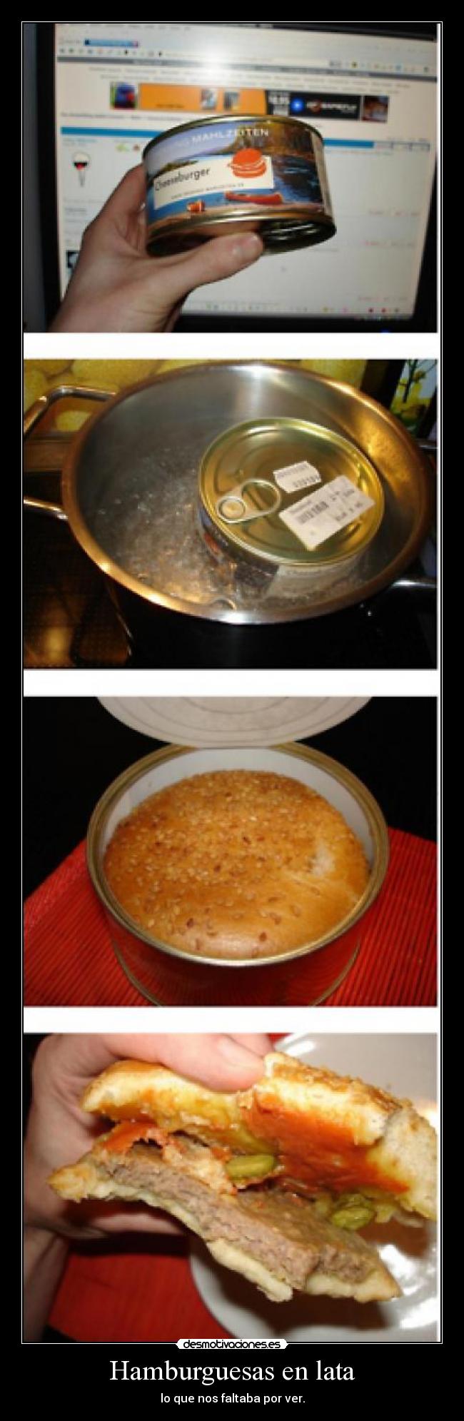 Hamburguesas en lata -