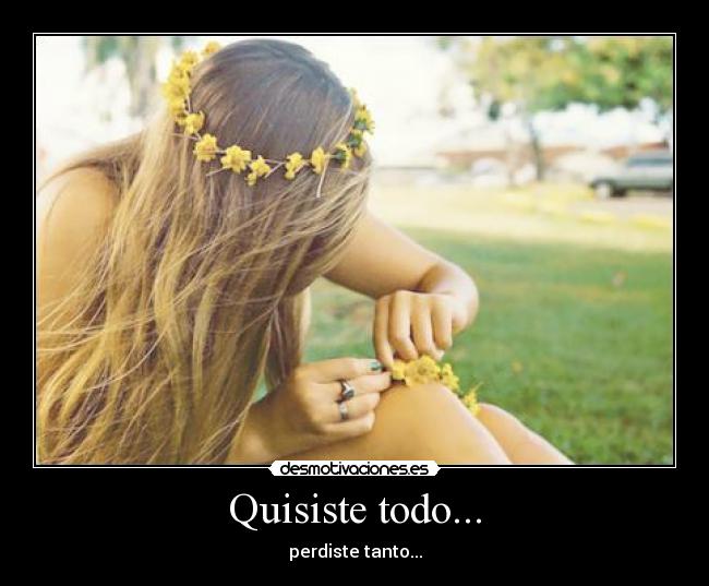 Quisiste todo... -