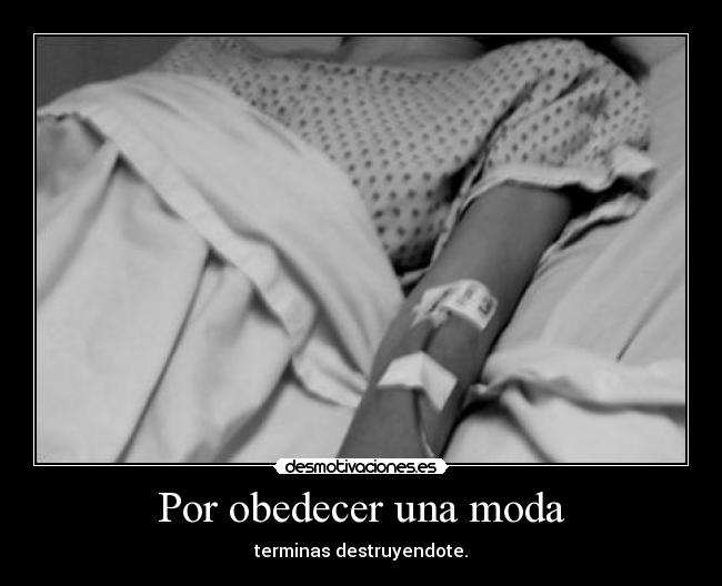 Por obedecer una moda -