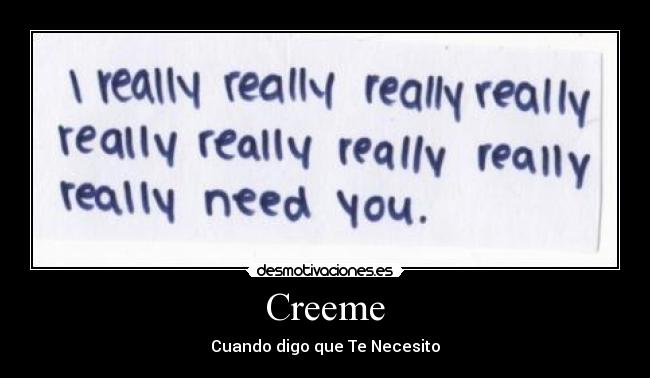 Creeme - Cuando digo que Te Necesito