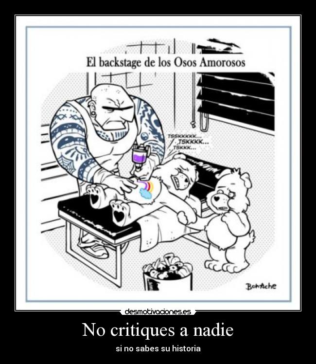 No critiques a nadie - si no sabes su historia