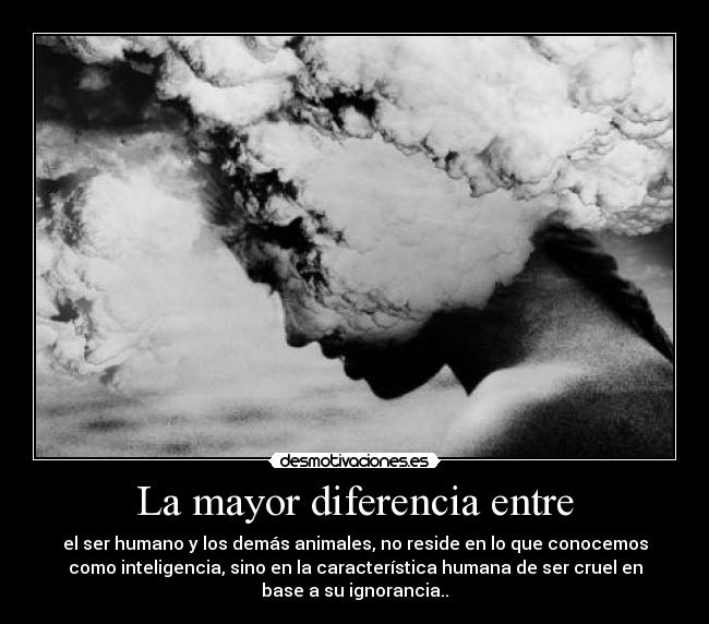 La mayor diferencia entre -