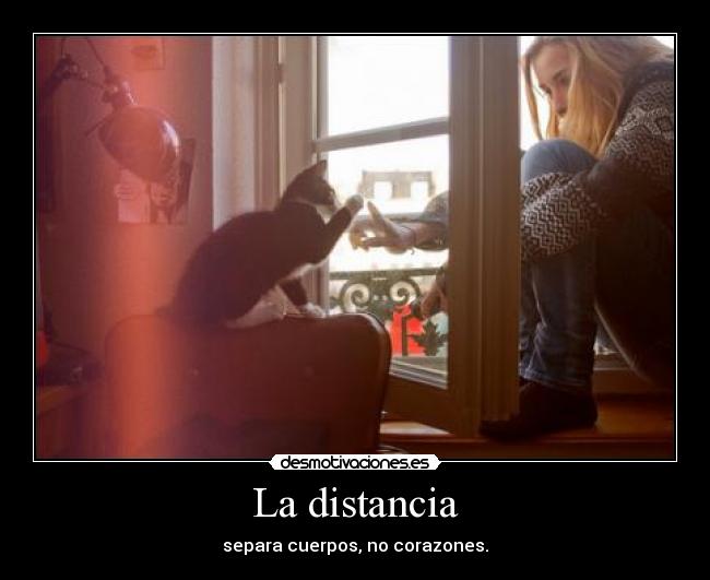 La distancia - separa cuerpos, no corazones.