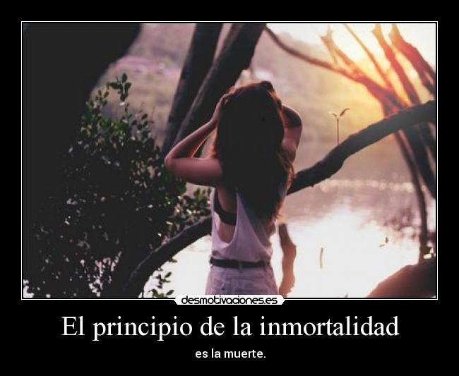 El principio de la inmortalidad -