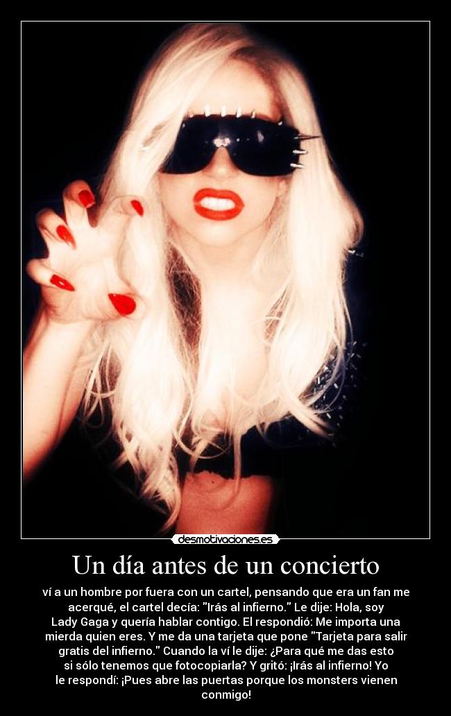 Un día antes de un concierto -