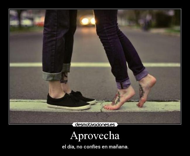 Aprovecha - el día, no confíes en mañana.