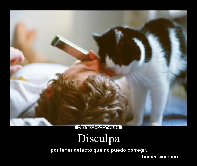Disculpa - por tener defecto que no puedo corregir.
                                                                                                     -homer simpson-