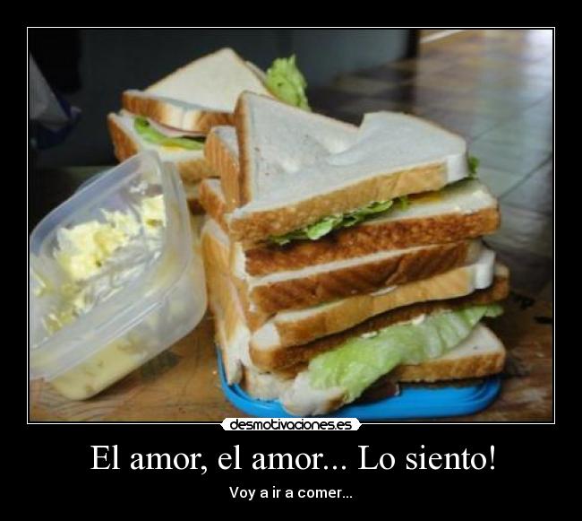 El amor, el amor... Lo siento! -