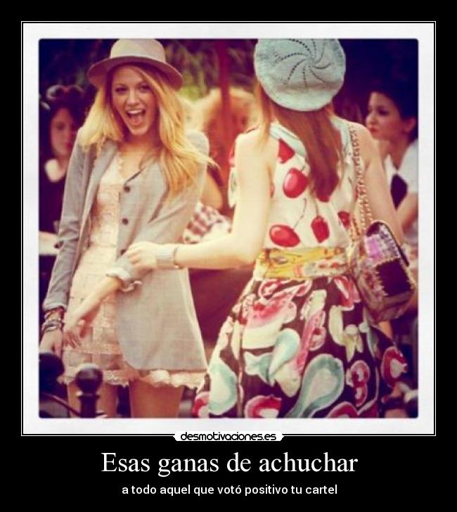 Esas ganas de achuchar -