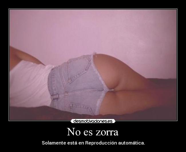No es zorra - Solamente está en Reproducción automática.