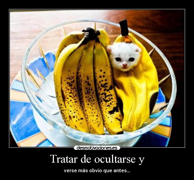 Tratar de ocultarse y - verse más obvio que antes…