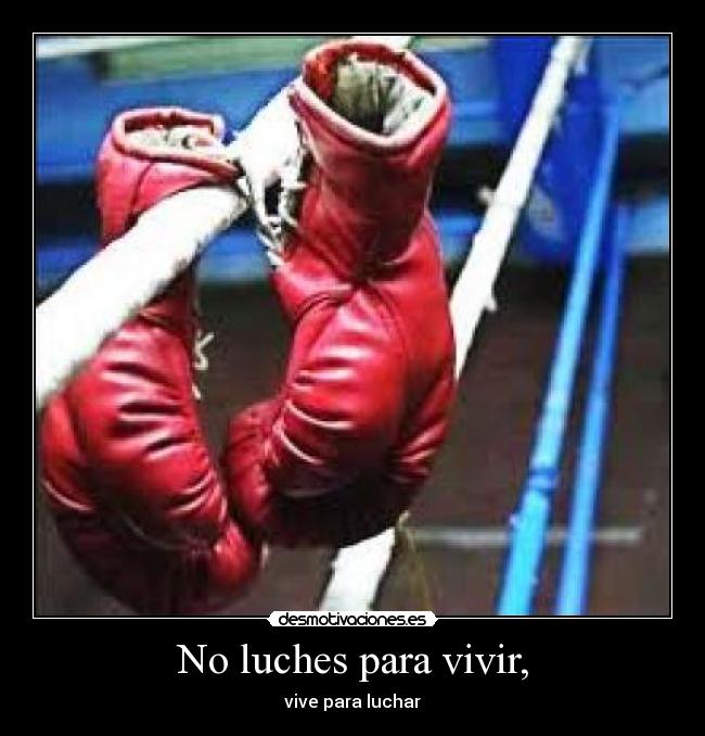 No luches para vivir, - 