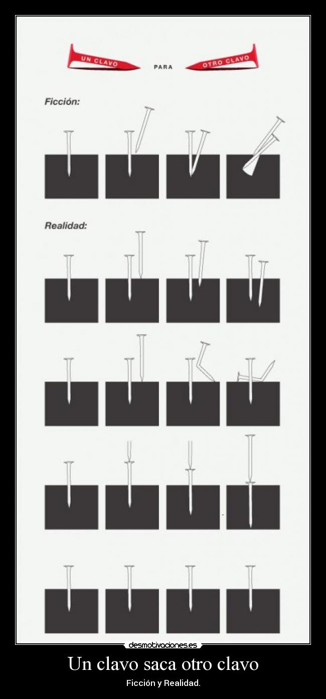Un clavo saca otro clavo - Ficción y Realidad.