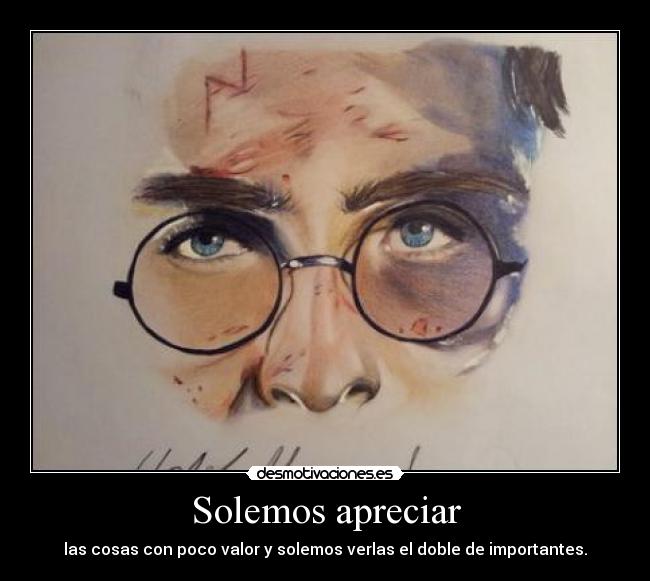 Solemos apreciar -